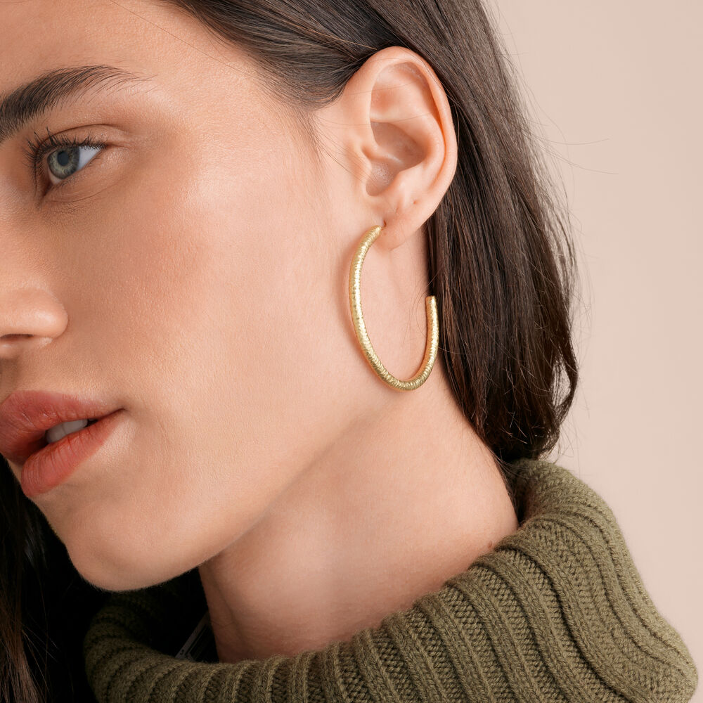18ct Gold Organza Hoop Earrings | Annoushka jewelley